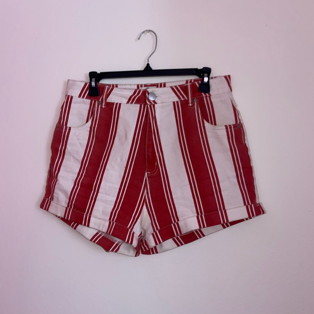 Striped High Waisted Shorts